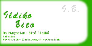ildiko bito business card